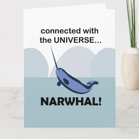 Narwal Verbonden Met Het Universum Narwal Kaart (Voorkant)