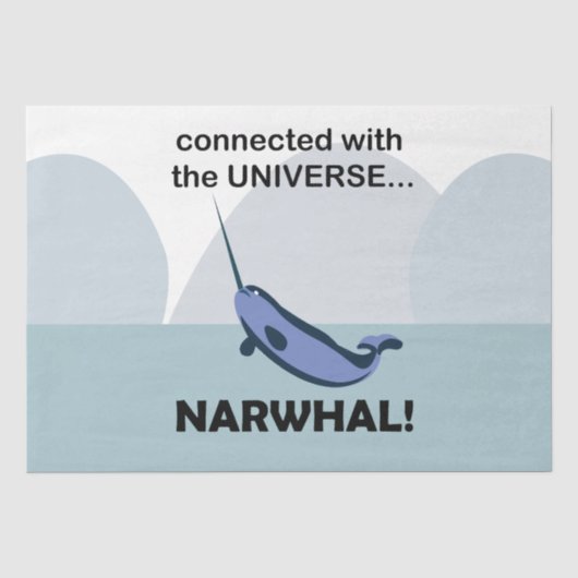 Narwal Verbonden Met Het Universum Narwal Tissuepapier (Voorkant)