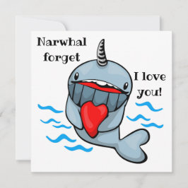 Narwal vergeet Valentijn Kaart