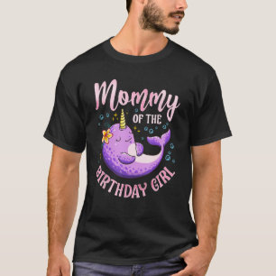 Narwal Verjaardag Meisje Partij Levert Mama Matchi T-shirt