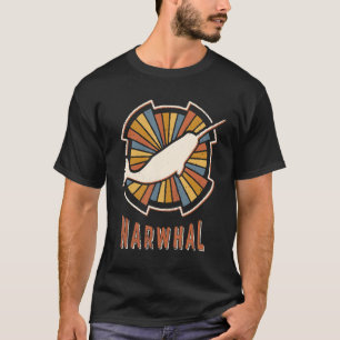 Narwal Vintage Klassieke Retro Dierenliefde T-shirt