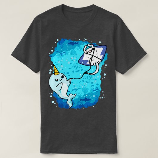Narwal vlieger Manta Rog Vlieger T-shirt (Design voorkant)