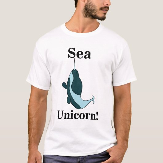 Narwal Zee Eenhoorn Grappig T-shirt (Voorkant)