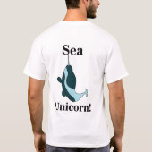 Narwal Zee Eenhoorn Grappig T-shirt (Achterkant)