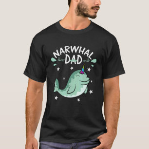 Narwal Zee Eenhoorn Vis Narwal Voor Papa Vader T-shirt