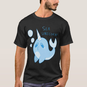 Narwal 'Zee-ënhoorn' ontwerp T-shirt