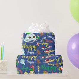 Narwal, Zeemeermin, Eenhoorn Aangepaste Naam(en) K Cadeaupapier