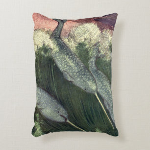 narwallen, zeewalvissen en zeedieren accent kussen