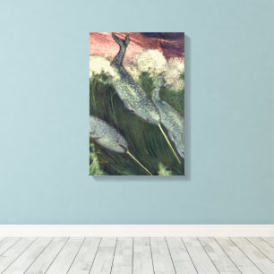 narwallen, zeewalvissen en zeedieren canvas afdruk