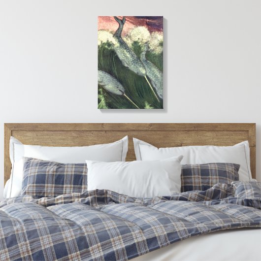narwallen, zeewalvissen en zeedieren canvas afdruk (Insitu (Slaapkamer))