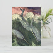 narwallen, zeewalvissen en zeedieren kaart (Staand voorkant)