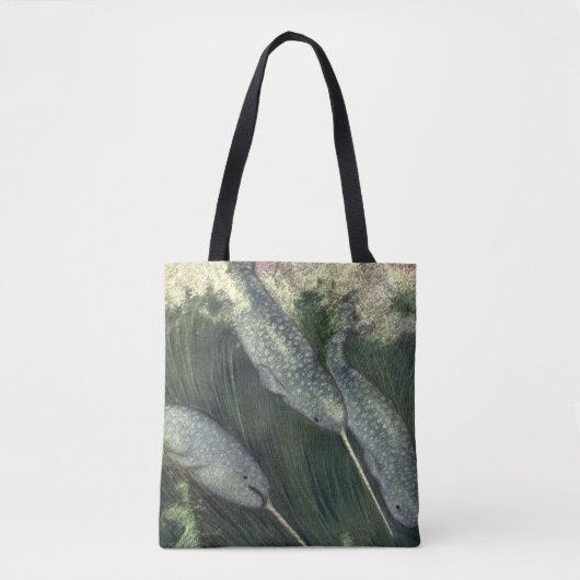  narwallen, zeewalvissen en zeedieren tote bag (Voorkant)