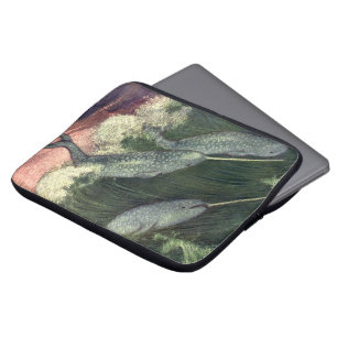 Narwals, Vintage Zeeleven Walvissen Oceandieren Laptop Sleeve