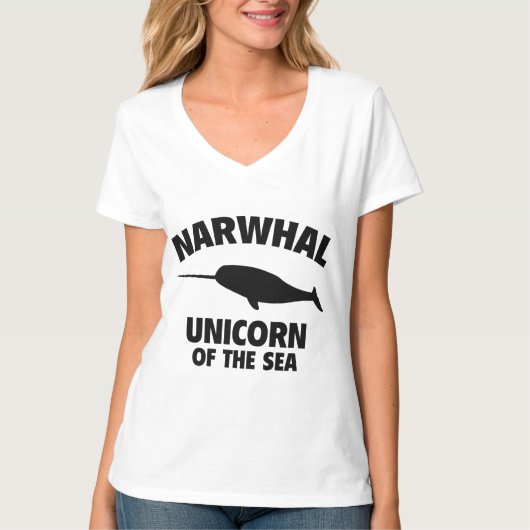 Narwalvisunicorn van het Zee T-shirt (Voorkant)