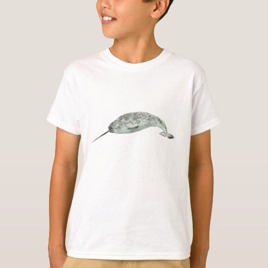 Narwalwalvis aquarel t-shirt (Voorkant)