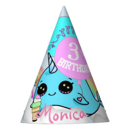 Narwhal and Mermaid Party Favor Pet Personalized Feesthoedjes