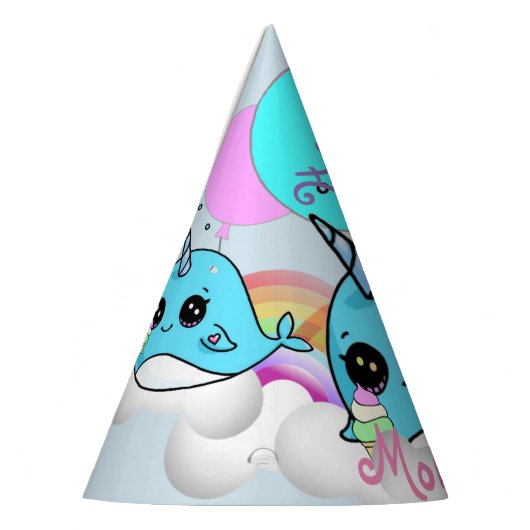 Narwhal and Mermaid Party Favor Pet Personalized Feesthoedjes (Links)