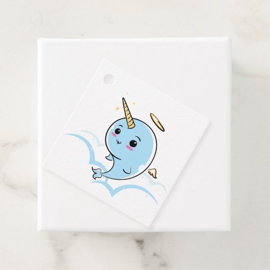 Narwhal Angel Cutie Bedankjes Labels (In situ)