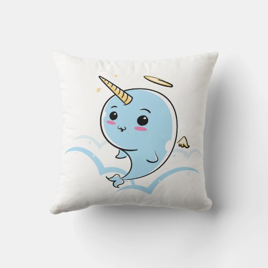 Narwhal Angel Cutie Kussen (Achterkant)