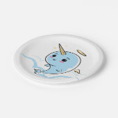 Narwhal Angel Cutie Papieren Bordje (Gekanteld)