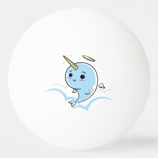 Narwhal Angel Cutie Pingpongbal (Voorkant)
