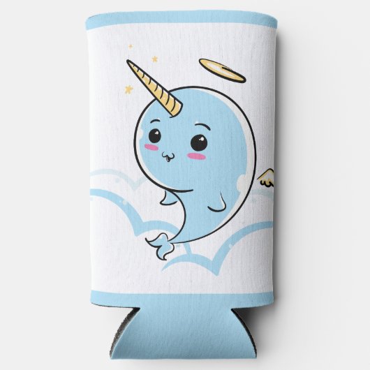 Narwhal Angel Cutie Seltzer Blikjeskoeler (Voorkant)