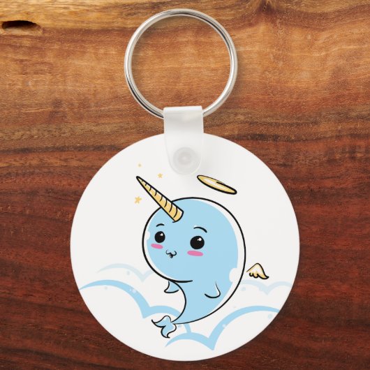 Narwhal Angel Cutie Sleutelhanger (Achterkant)