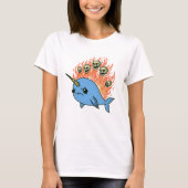 Narwhal Angry Skulls & Flames T-shirt (Voorkant)