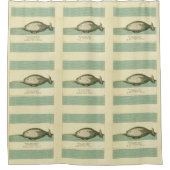 Narwhal Antiek walvis Waterverf Scientific Art Douchegordijn (Voorkant)