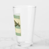 Narwhal Antiek walvis Waterverf Scientific Art Glas (Links)