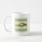 Narwhal Antiek walvis Waterverf Scientific Art Koffiemok (Links)