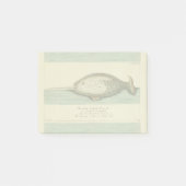 Narwhal Antiek walvis Waterverf Scientific Art Post-it® Notes (Voorkant)