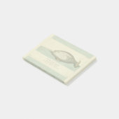 Narwhal Antiek walvis Waterverf Scientific Art Post-it® Notes (Schuin)