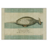 Narwhal Antiek walvis Waterverf Scientific Art Snijplank (Voorkant)