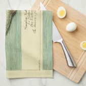 Narwhal Antiek walvis Waterverf Scientific Art Theedoek (Quarter Fold)