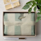 Narwhal Antiek walvis Waterverf Scientific Art Tissuepapier (Geschenk)