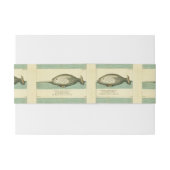 Narwhal Antiek walvis Waterverf Scientific Art Uitnodigingen Wikkel (Achterkant Voorbeeld)