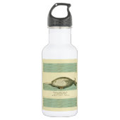 Narwhal Antiek walvis Waterverf Scientific Art Waterfles (Voorkant)