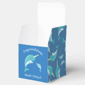 Narwhal-Baby shower Bedankdoosjes (Geopend)