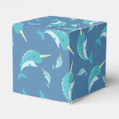Narwhal-Baby shower Bedankdoosjes (Achterkant)