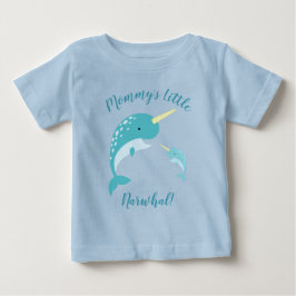 Narwhal Baby shower Blue Boy Whale