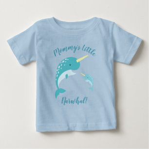 Narwhal Baby shower Blue Boy Whale