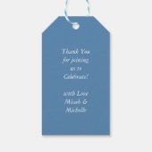 Narwhal Baby shower Blue Boy Whale Cadeaulabel (Achterkant)
