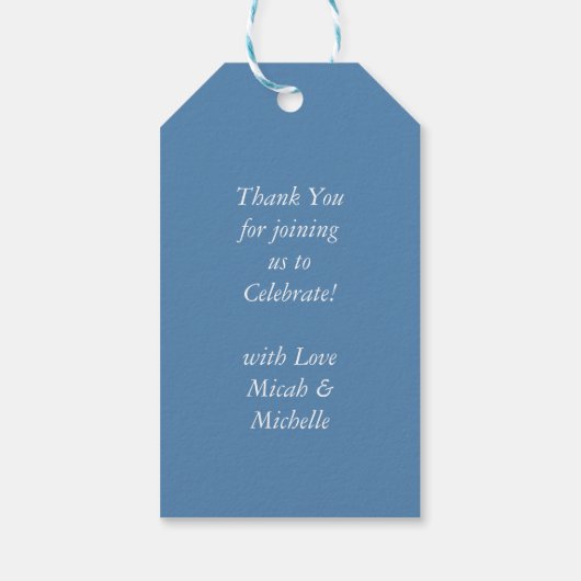 Narwhal Baby shower Blue Boy Whale Cadeaulabel (Achterkant)