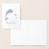 Narwhal Baby shower Blue Boy Whale Folie Kaarten (Display)
