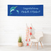Narwhal Baby shower Blue Boy Whale Spandoek (Insitu)