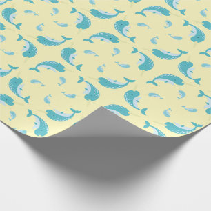Narwhal-Baby shower Cadeaupapier
