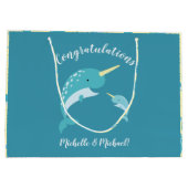 Narwhal-Baby shower Groot Cadeauzakje (Achterkant)