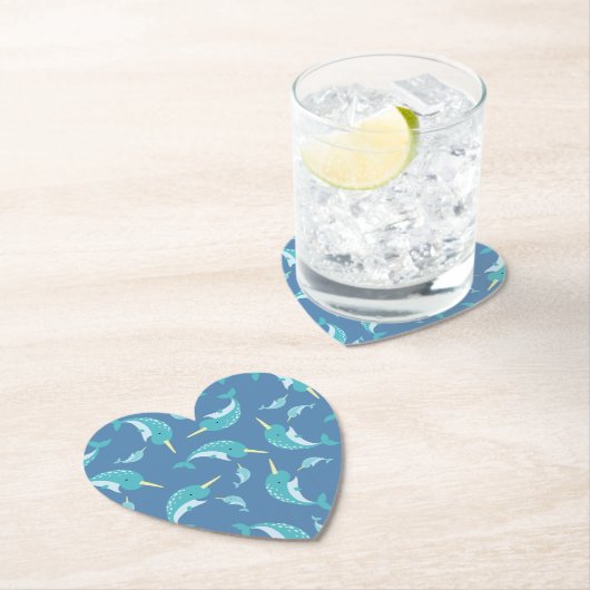 Narwhal-Baby shower Kartonnen Onderzetters (Insitu)