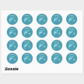Narwhal-Baby shower Ronde Sticker (Vel)